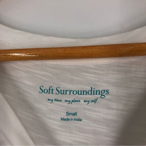 Soft Surroundings Drapey Midi Shirt Dress White Size Small Style 2DC13‎ - Picture 3 of 8